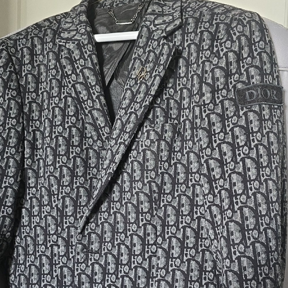 Dior Men's Monogram Black and Gray Jacket